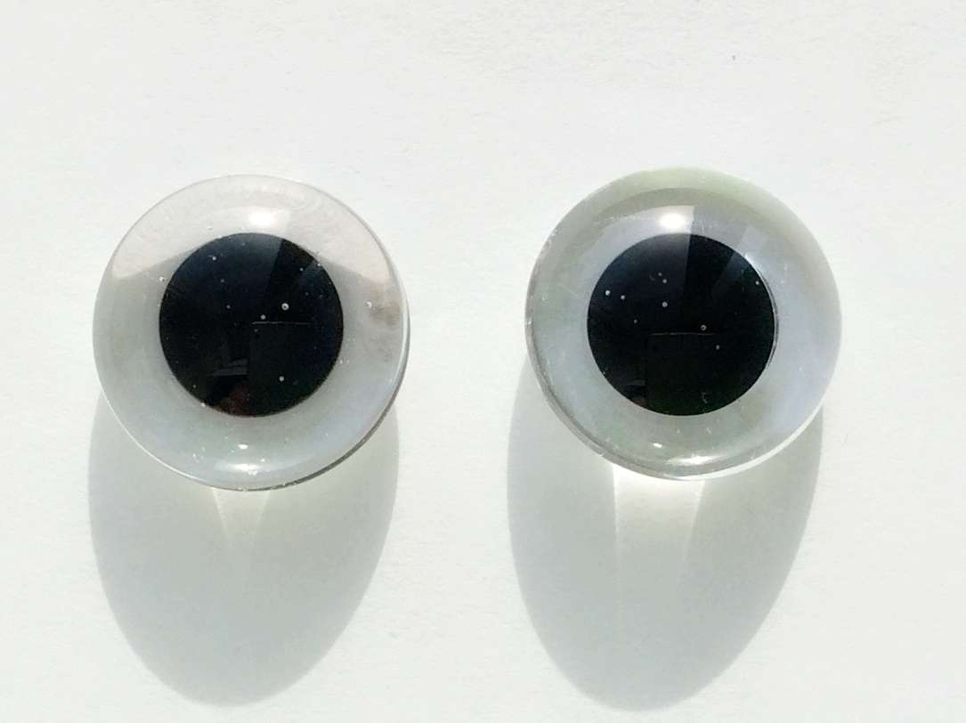 Глаза стеклянные прозрачные. 18 мм