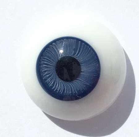Винтажные стеклянные глаза,синие. 22 мм