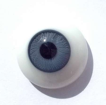 Vintage glass eyes, blue iris. 20 mm