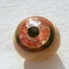 Red on beiges whit crackle. 10 mm 3.5 euro.