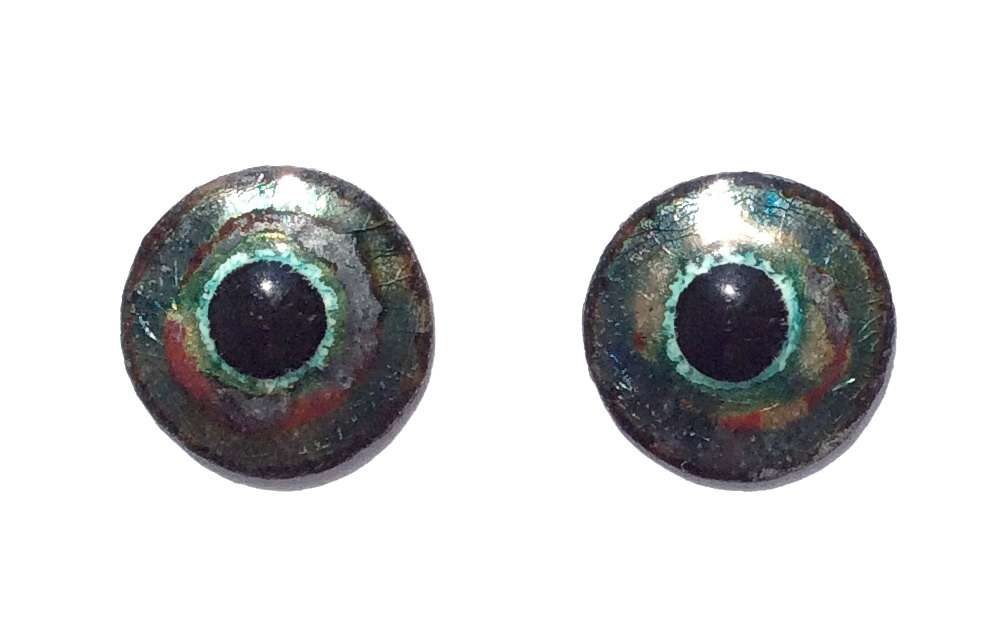 Enamel eyes-buttons. 17 mm.