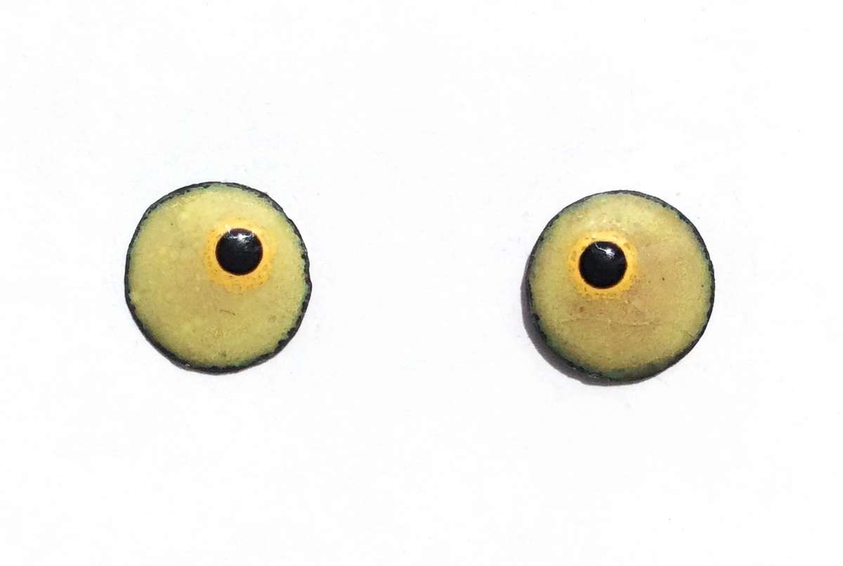 Enamel eyes-buttons. 13 mm.