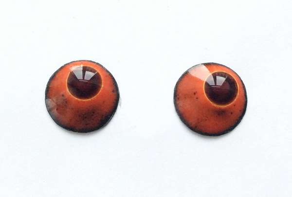 Enamel eyes-buttons. 12 mm.