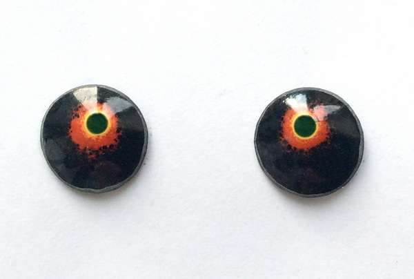 Enamel eyes-buttons. 10 mm.