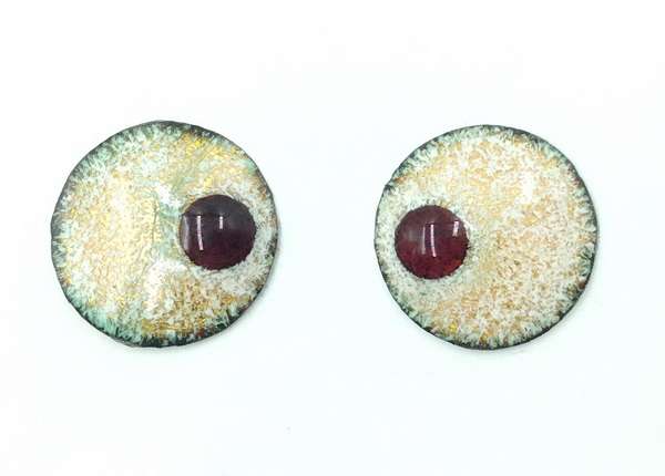 Enamel eyes-buttons. 15 mm.