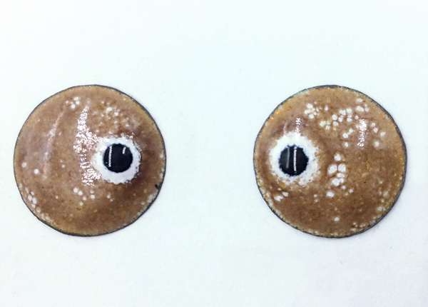 Enamel eyes-buttons. 14 mm.