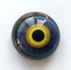 Yellow violet turquoise on black. 10 mm. 5 euro.