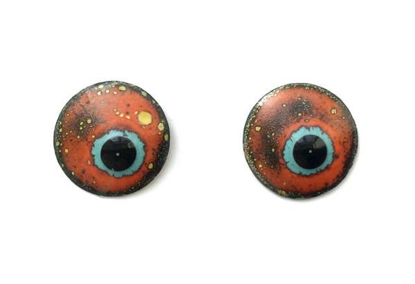 Enamel eyes-buttons. 15 mm. 5 euro.
