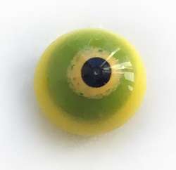 Yellow with green. 6 mm. 2.5 euro.