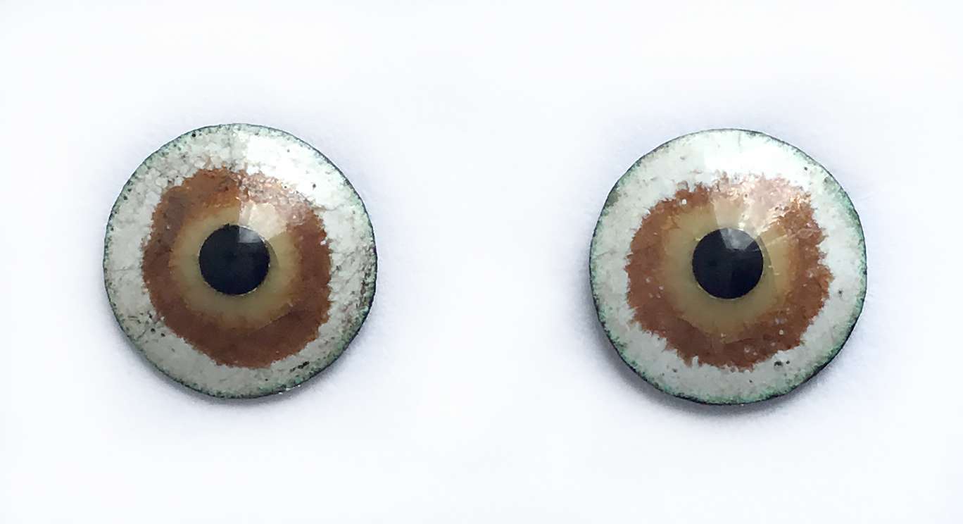 Enamel eyes-buttons. 10 mm. 5 euro