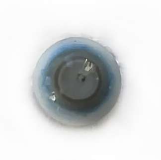 bluish with a gray and transparent pupil 4 mm.  2.5 euro.